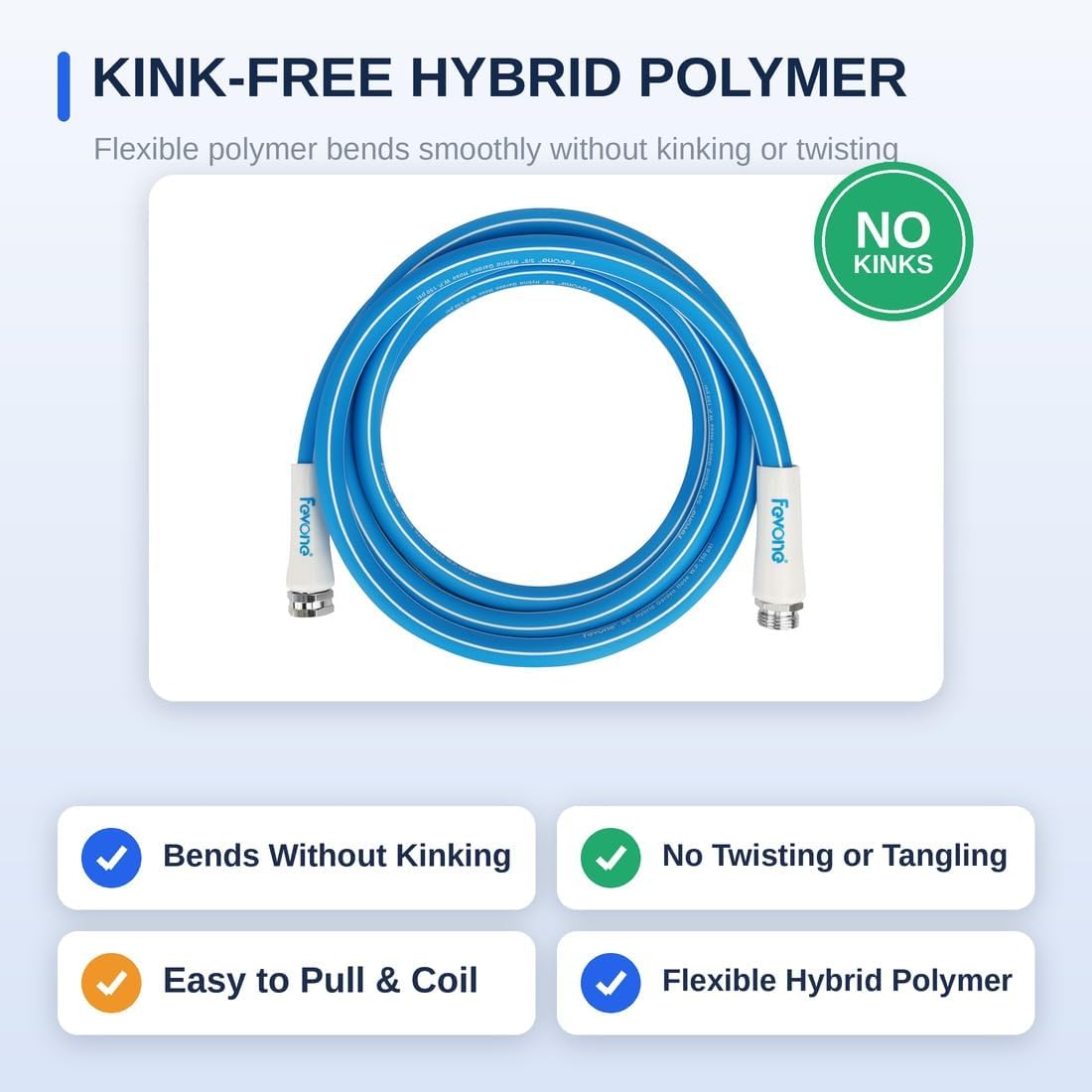 Kink Free Garden hose 100 ft, Heavy Duty Water Hose