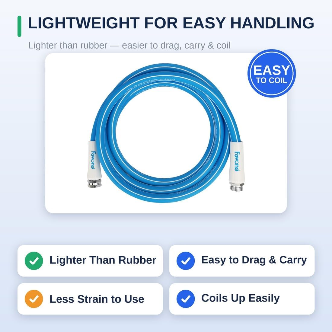 Kink Free Garden hose 100 ft, Heavy Duty Water Hose