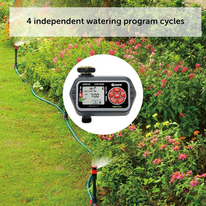 93413 Programmable Digital Water Timer 4-Zone, Compatible with Wireless Soil Moisture Sensor