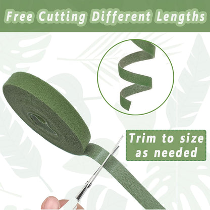Garden Ties Reusable Plant Ties for Climbing Plants, Adjustable Plant Cable Straps for Support Indoor Outdoor Plant Growth Staking, Training & Organizing (60 ft)