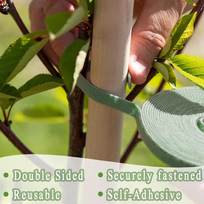 Garden Ties Reusable Plant Ties for Climbing Plants, Adjustable Plant Cable Straps for Support Indoor Outdoor Plant Growth Staking, Training & Organizing (60 ft)
