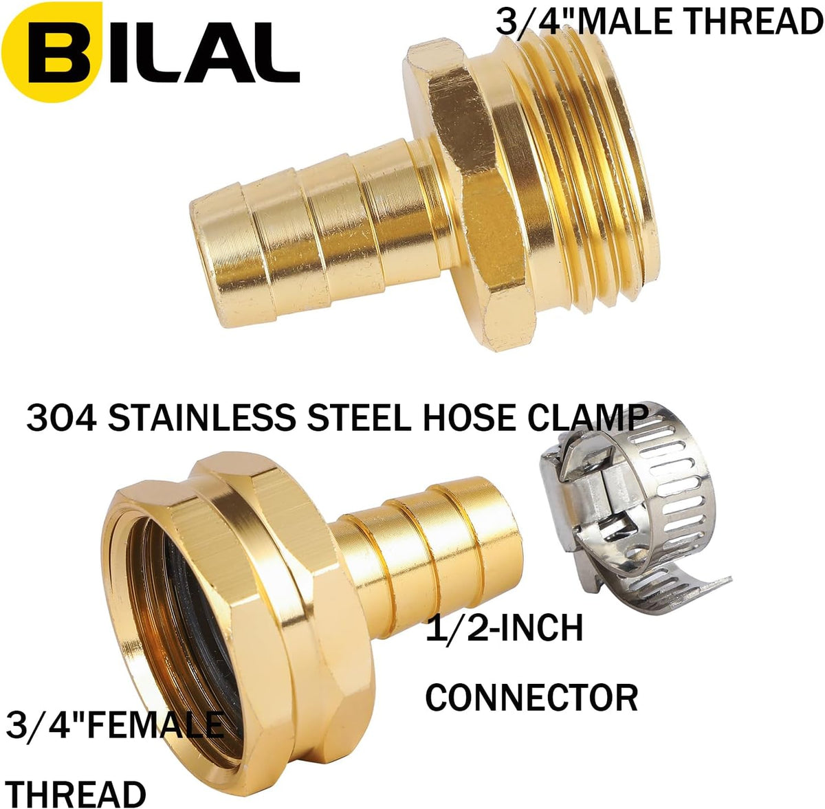 5 Set Garden Hose Repair Connector Kit, Fit for 1/2" Garden Hose Fitting