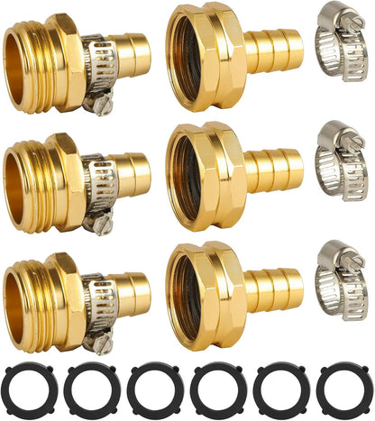 5 Set Garden Hose Repair Connector Kit, Fit for 1/2" Garden Hose Fitting