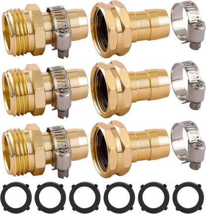 5 Set Garden Hose Repair Connector Kit, Fit for 1/2" Garden Hose Fitting
