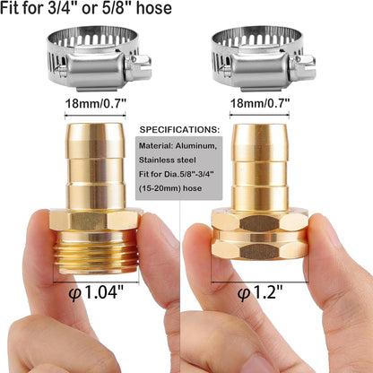 5 Set Garden Hose Repair Connector Kit, Fit for 1/2" Garden Hose Fitting