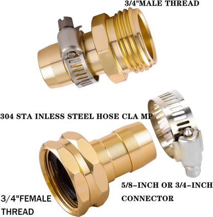 5 Set Garden Hose Repair Connector Kit, Fit for 1/2" Garden Hose Fitting