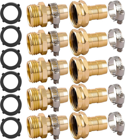 5 Set Garden Hose Repair Connector Kit, Fit for 1/2" Garden Hose Fitting