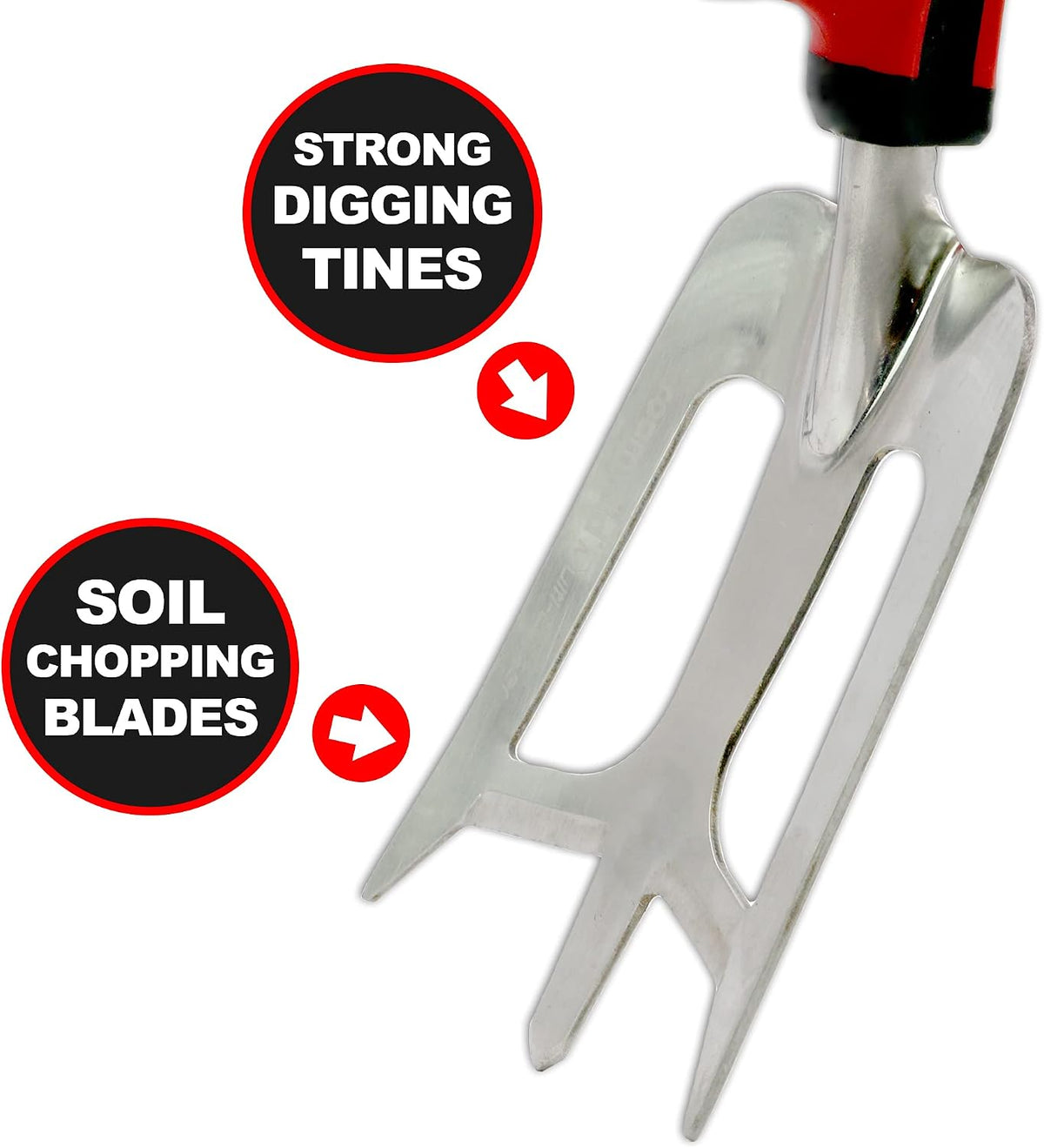 Multi-Digger Dual Grip Garden Hand Fork Cultivator & Weeder (Hand Fork/Cultivator)