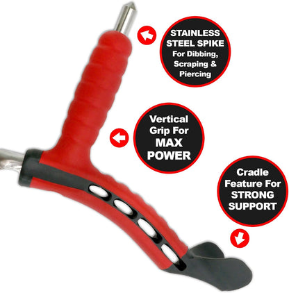Multi-Digger Dual Grip Garden Hand Fork Cultivator & Weeder (Hand Fork/Cultivator)