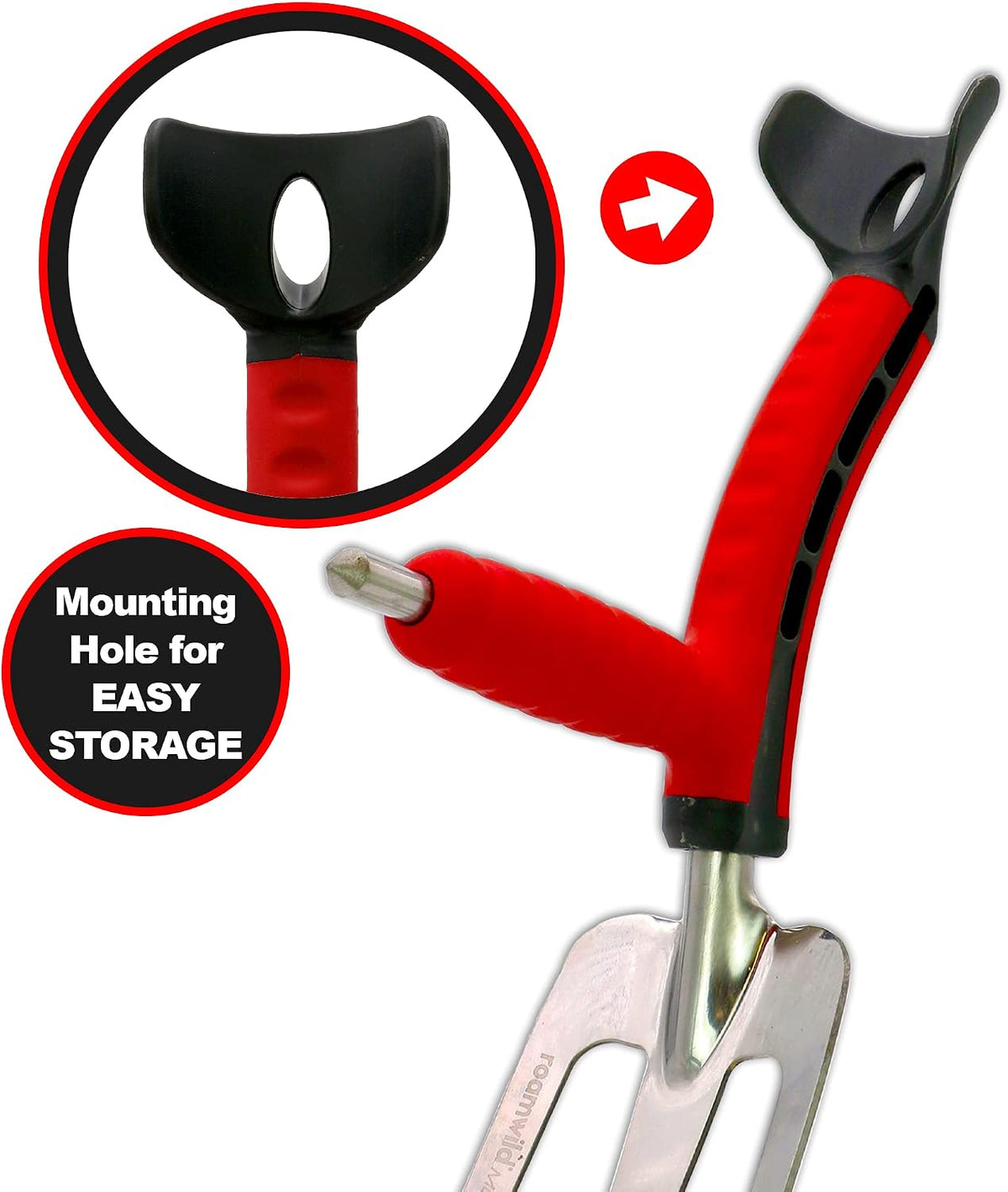 Multi-Digger Dual Grip Garden Hand Fork Cultivator & Weeder (Hand Fork/Cultivator)