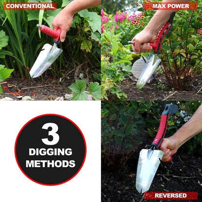 Multi-Digger Dual Grip Garden Hand Fork Cultivator & Weeder (Hand Fork/Cultivator)