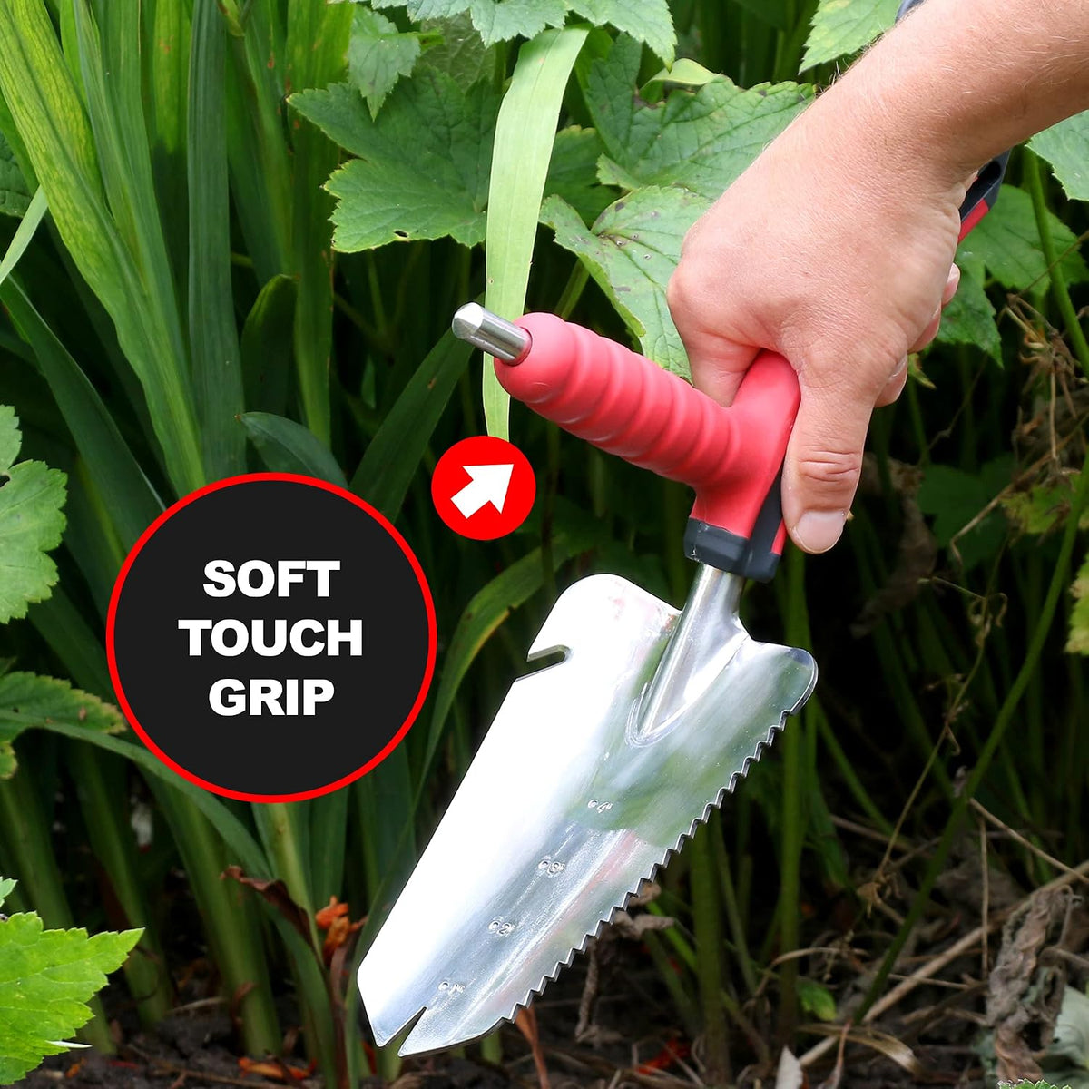 Multi-Digger Dual Grip Garden Hand Fork Cultivator & Weeder (Hand Fork/Cultivator)
