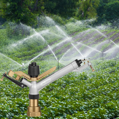 Long Range Sprinkler, 1.5" Lawn Sprinklers, Sprinklers for Yard Large Area Irrigation Watering Spray Gun, Agriculture Farm Irrigation Impact Sprinkler