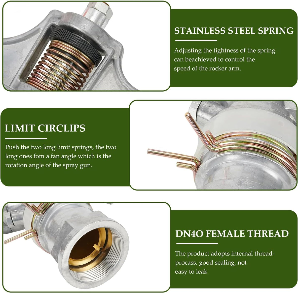 Long Range Sprinkler, 1.5" Lawn Sprinklers, Sprinklers for Yard Large Area Irrigation Watering Spray Gun, Agriculture Farm Irrigation Impact Sprinkler