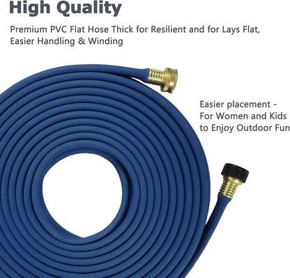 Durable & Buriable Soaker Hose - Saves 70% Water, Waters Roots Directly for Healthier Plants, Flexible & Easy Setup for Garden Beds, Vegetables, Flowers, Black, 50FT