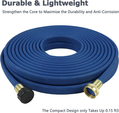 Durable & Buriable Soaker Hose - Saves 70% Water, Waters Roots Directly for Healthier Plants, Flexible & Easy Setup for Garden Beds, Vegetables, Flowers, Black, 50FT