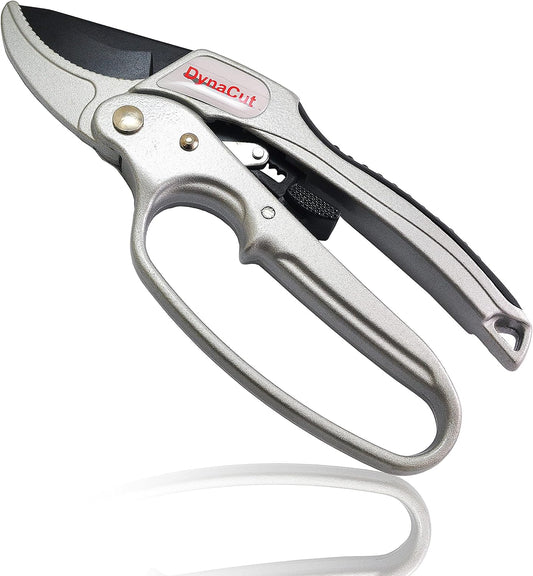 Ratcheting Pruning Shears Gardening Heavy Duty 8'', Professional Ratchet Pruning Scissors Cutter Anvil Clippers - Tree Trimmers Up To 20mm Cutting Capacity, Soft Non-Slip Grip Reduce Hand Fatigue