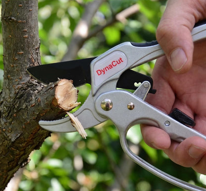 Ratcheting Pruning Shears Gardening Heavy Duty 8'', Professional Ratchet Pruning Scissors Cutter Anvil Clippers - Tree Trimmers Up To 20mm Cutting Capacity, Soft Non-Slip Grip Reduce Hand Fatigue
