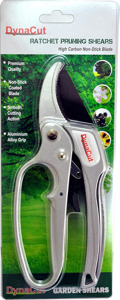 Ratcheting Pruning Shears Gardening Heavy Duty 8'', Professional Ratchet Pruning Scissors Cutter Anvil Clippers - Tree Trimmers Up To 20mm Cutting Capacity, Soft Non-Slip Grip Reduce Hand Fatigue