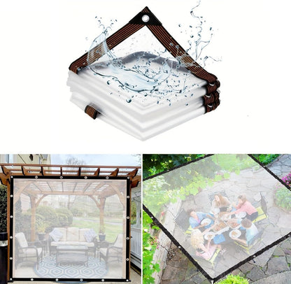 Clear Tarps Waterproof with Grommets 6mil Plant Cover Freeze Protection Frost Plastic Sheeting Rain Tarps Greenhouse Tarp Tarpaulin Protective Tent for Patio Garden Chicken Coop (9'9"x13')