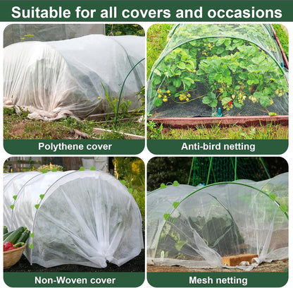36Pcs Garden Hoops for Raised Beds,6 Sets of 8FT Long Greenhouse Hoops Grow Tunnel, Fiberglass Support Hoops Frame for Fabric Netting,DIY Plant Support Garden Stakes for Row Cover