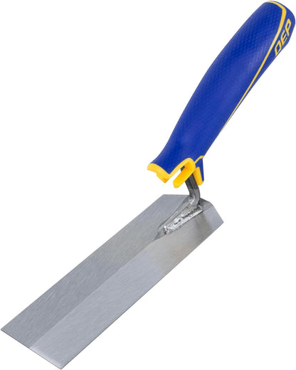 6 in. x 2 in. Comfort Grip Flat Margin Flooring Trowel with Bucket Hook, Silver (42112)