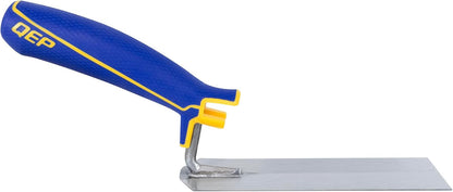 6 in. x 2 in. Comfort Grip Flat Margin Flooring Trowel with Bucket Hook, Silver (42112)