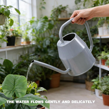 35 oz/1000 ml Metal Indoor Small Watering Can with Long Spout for House Plants Decorative, 12 oz/360 ml Glass Plant Mister Spray Bottle for Bonsai Garden Flowers(Green)