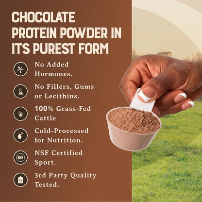 Grass Fed Whey Protein Powder, Unflavored, 2 lbs