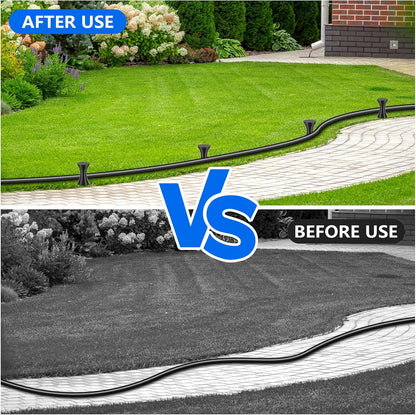 5-Piece Garden Hose Guide for Plant Protection, Interlocking PETG Guide for Guiding Water Hoses, Flower Bed Liner, Tool-Free Assembly