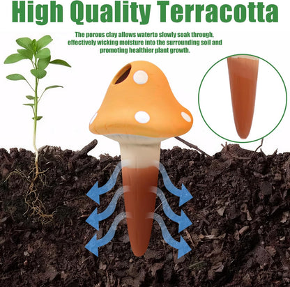 4PCS Terracotta Watering Spikes, Ollas Self Watering Globes
