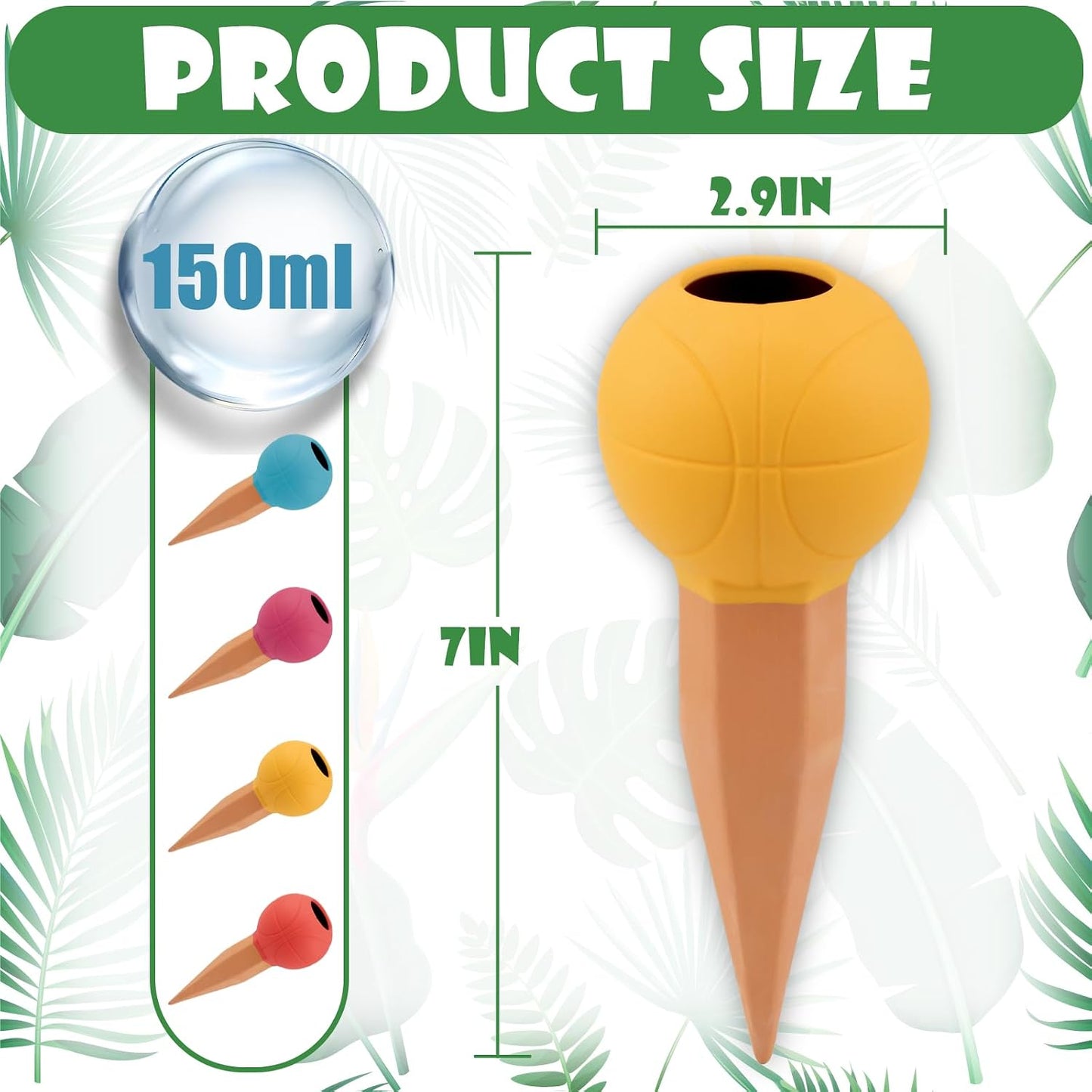 4PCS Terracotta Watering Spikes, Ollas Self Watering Globes