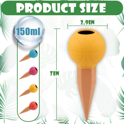 4PCS Terracotta Watering Spikes, Ollas Self Watering Globes