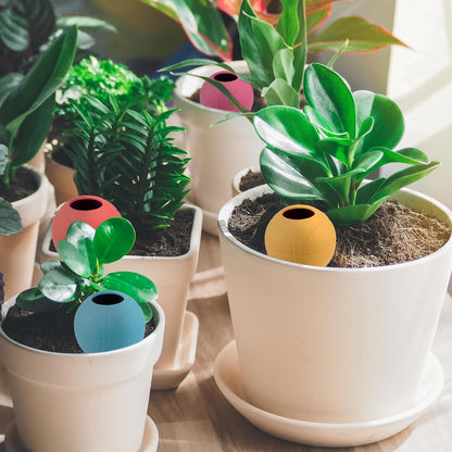 4PCS Terracotta Watering Spikes, Ollas Self Watering Globes