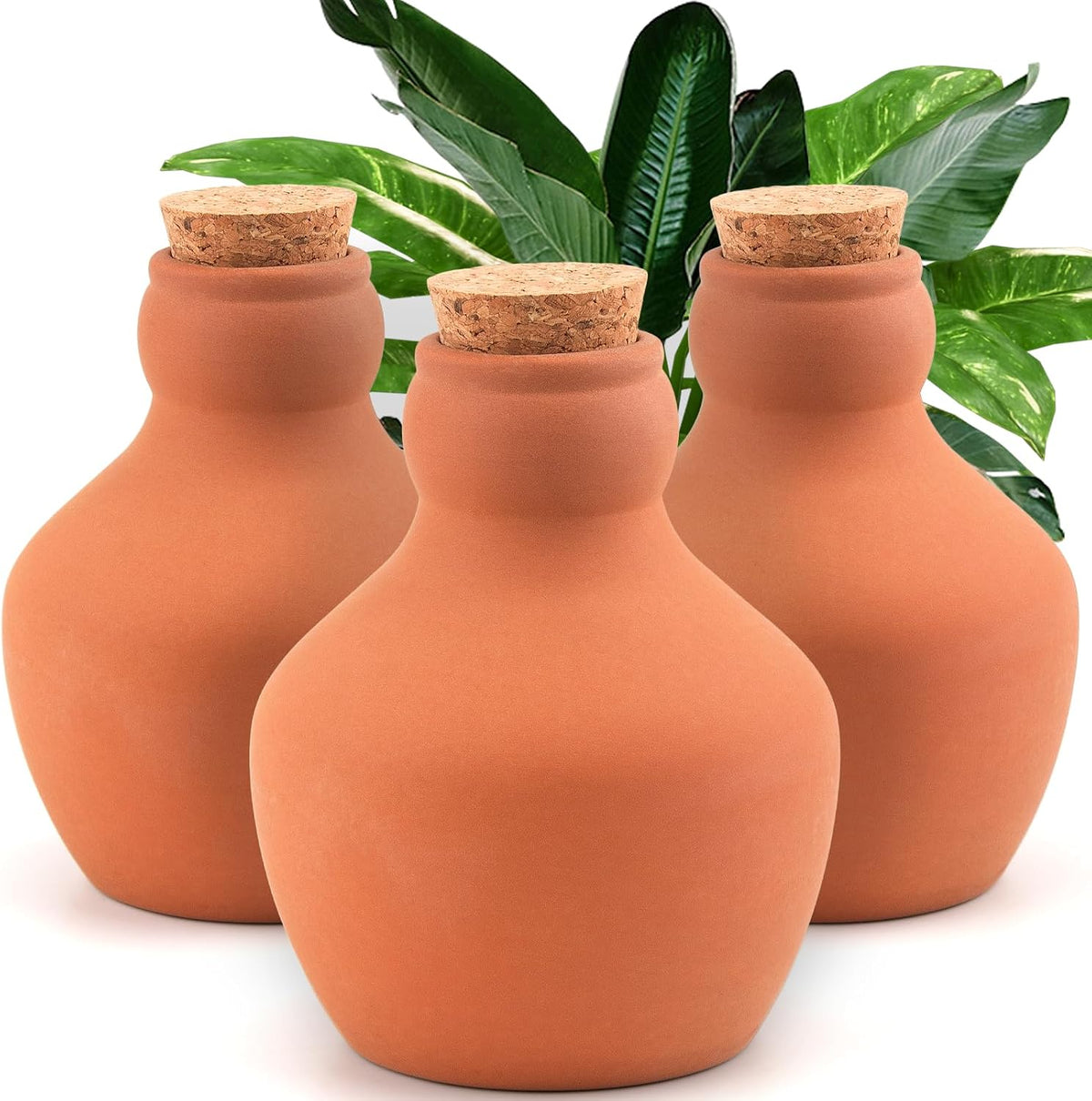 4PCS Terracotta Watering Spikes, Ollas Self Watering Globes