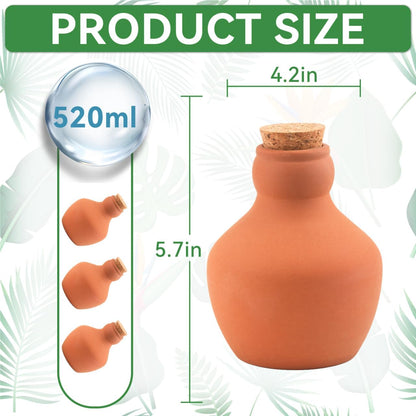 4PCS Terracotta Watering Spikes, Ollas Self Watering Globes