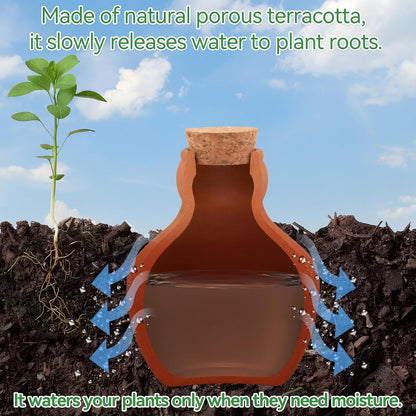 4PCS Terracotta Watering Spikes, Ollas Self Watering Globes