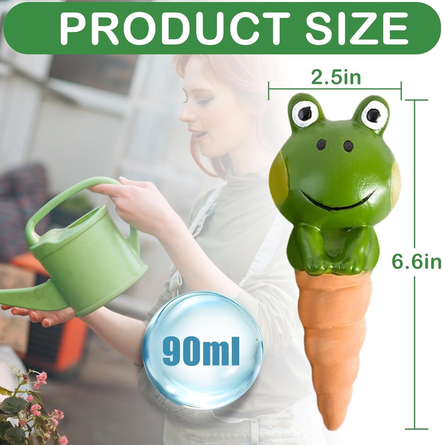 4PCS Terracotta Watering Spikes, Ollas Self Watering Globes