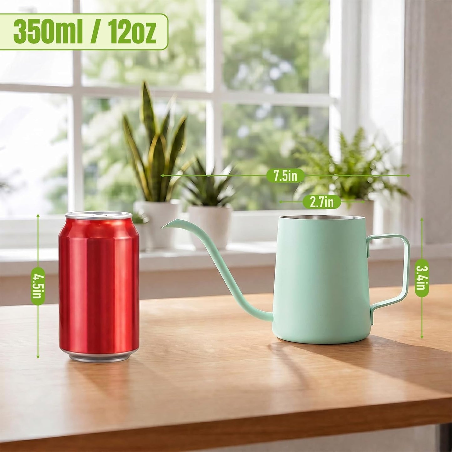 Small Watering Can for Indoor Plants, Plant Watering Can, 12 oz