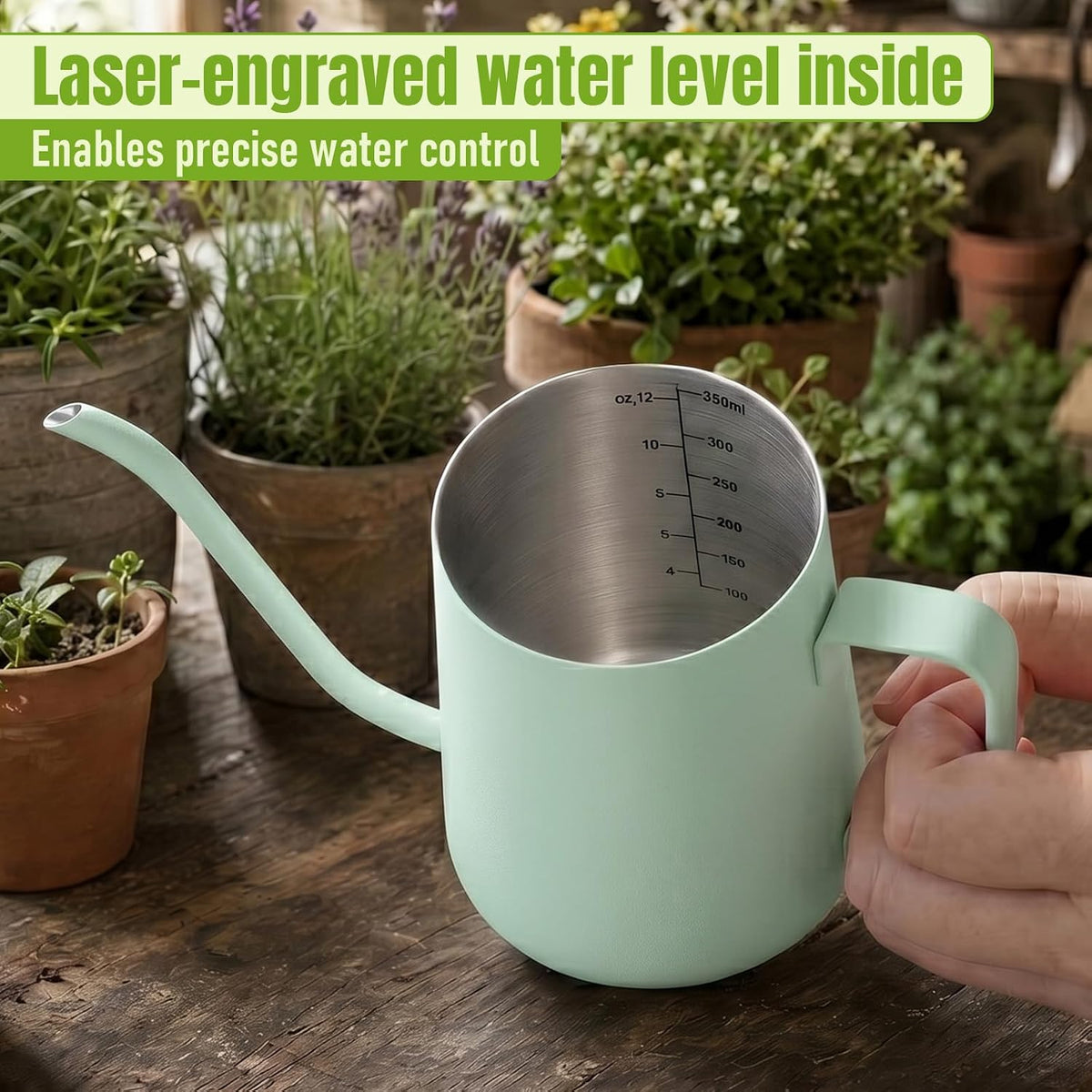 Small Watering Can for Indoor Plants, Plant Watering Can, 12 oz
