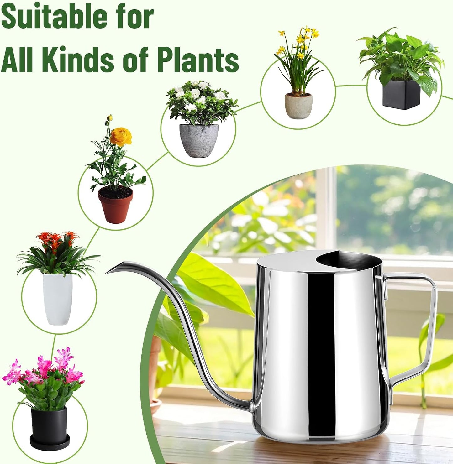 Small Watering Can for Indoor Plants, Plant Watering Can, 12 oz