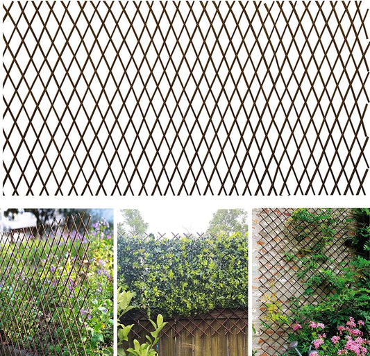 Lattice Fence Willow Expandable Plant Climbing Lattices Trellis Fence,Open Screen Fencing,Willow (1)