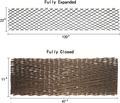 Lattice Fence Willow Expandable Plant Climbing Lattices Trellis Fence,Open Screen Fencing,Willow (1)