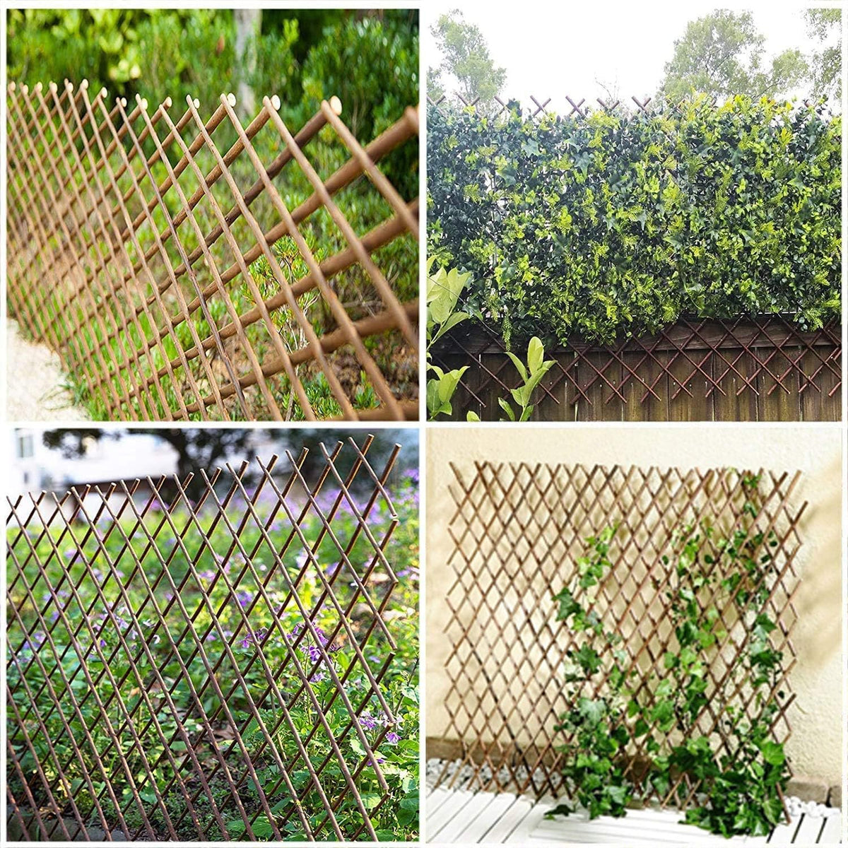 Lattice Fence Willow Expandable Plant Climbing Lattices Trellis Fence,Open Screen Fencing,Willow (1)