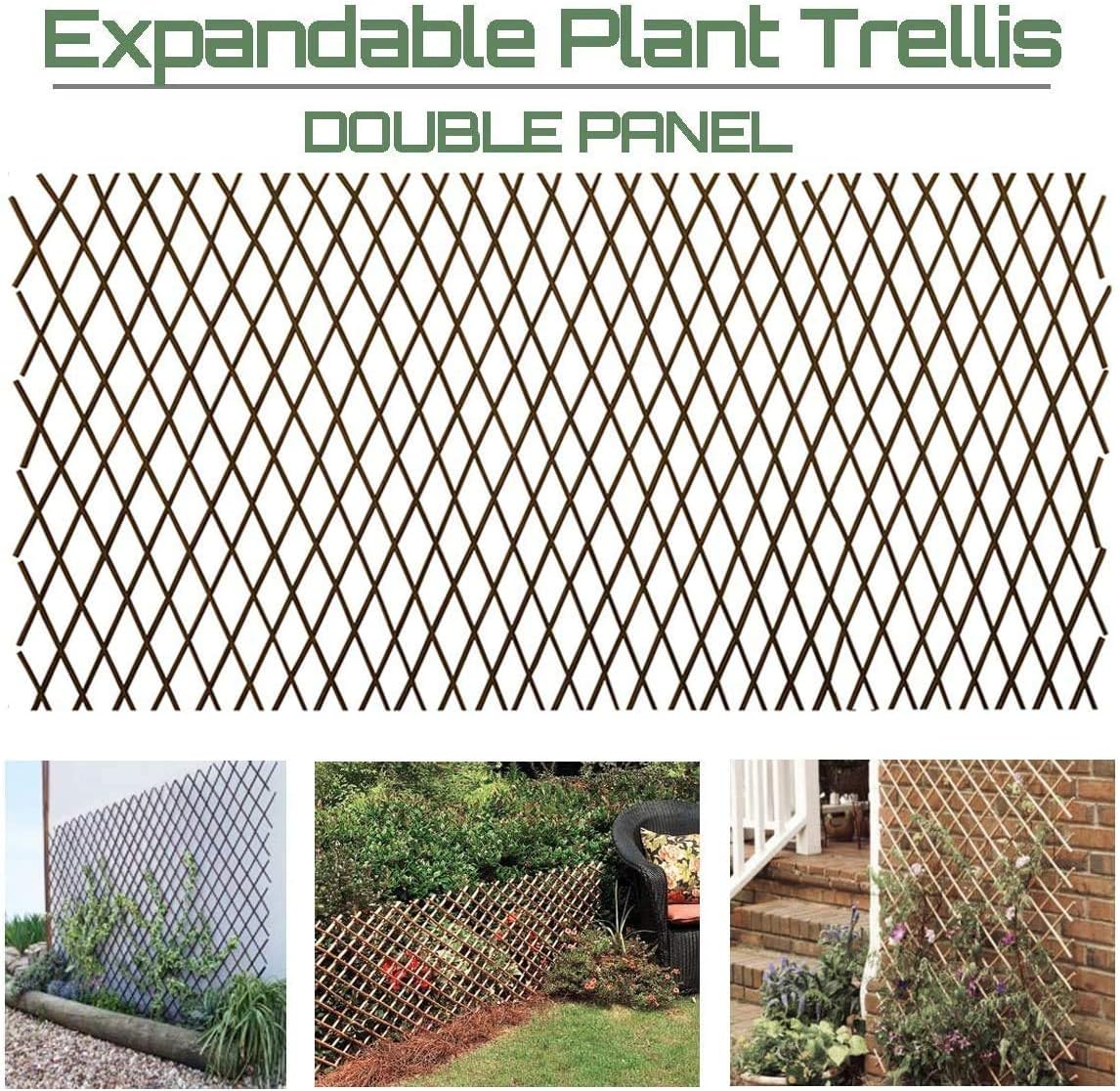Lattice Fence Willow Expandable Plant Climbing Lattices Trellis Fence,Open Screen Fencing,Willow (1)