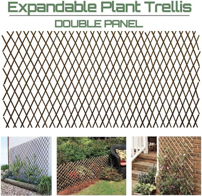 Lattice Fence Willow Expandable Plant Climbing Lattices Trellis Fence,Open Screen Fencing,Willow (1)