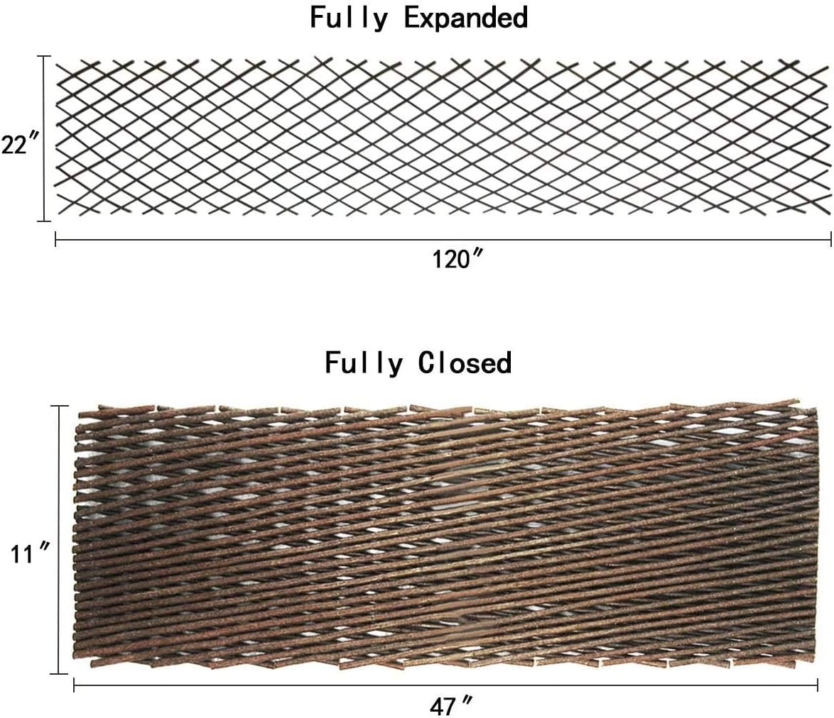 Lattice Fence Willow Expandable Plant Climbing Lattices Trellis Fence,Open Screen Fencing,Willow (1)