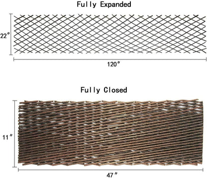 Lattice Fence Willow Expandable Plant Climbing Lattices Trellis Fence,Open Screen Fencing,Willow (1)