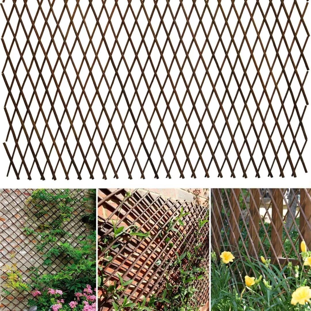 Lattice Fence Willow Expandable Plant Climbing Lattices Trellis Fence,Open Screen Fencing,Willow (1)