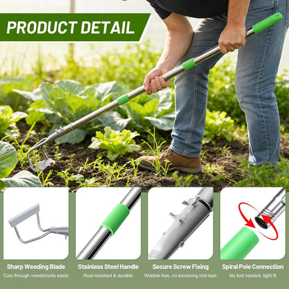 65" Heavy Duty Hand Weeder Puller Tool with Long Handle